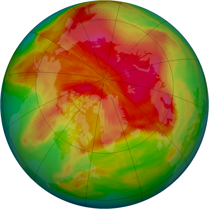 Arctic ozone map for 09 April 1988